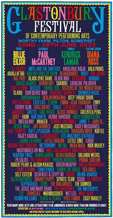 Every Glastonbury poster and line.